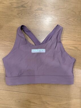 Fabletics Mauve Crisscross Back Sports Bra